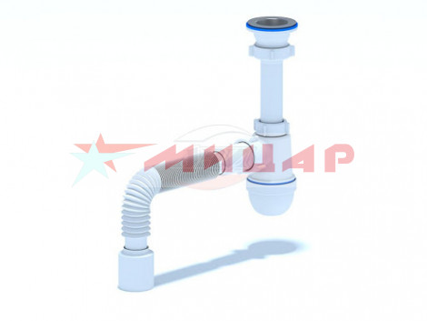 Сифон 1 1/2*40 с гибкой трубой 40/50  (С0110) АНИ