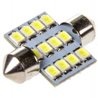 Автолампа светодиодная 12В Т11 12SMD белая SkyWay /S08201156/