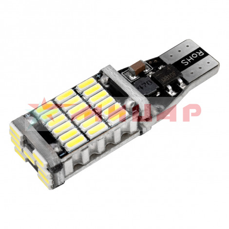 Автолампа светодиодная 12В Т10 W5W 45SMD 1-конт 1,5W 480Лм /S08201239/ Автолампа светодиодная 12В Т10 W5W 45SMD 1-конт 1,5W 480Лм /S08201239/