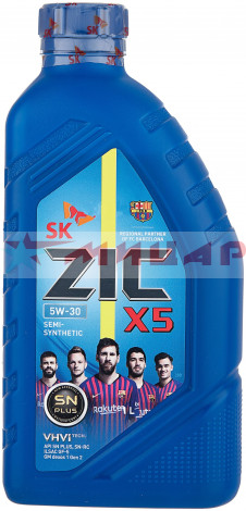Масло ZIC X5 5w30 1 л п/синт