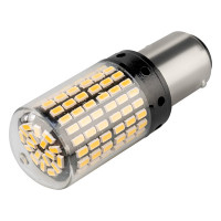 Автолампа светодиодная 12В PY21/5 144SMD оранжевая SkyWay /08201691/