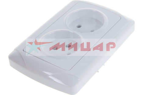 Розетка 2 вх с/п б/з Маргарита М0102