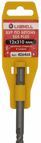 Бур ф 12*310 SDS PLUS /42646Б/ двойная резьба